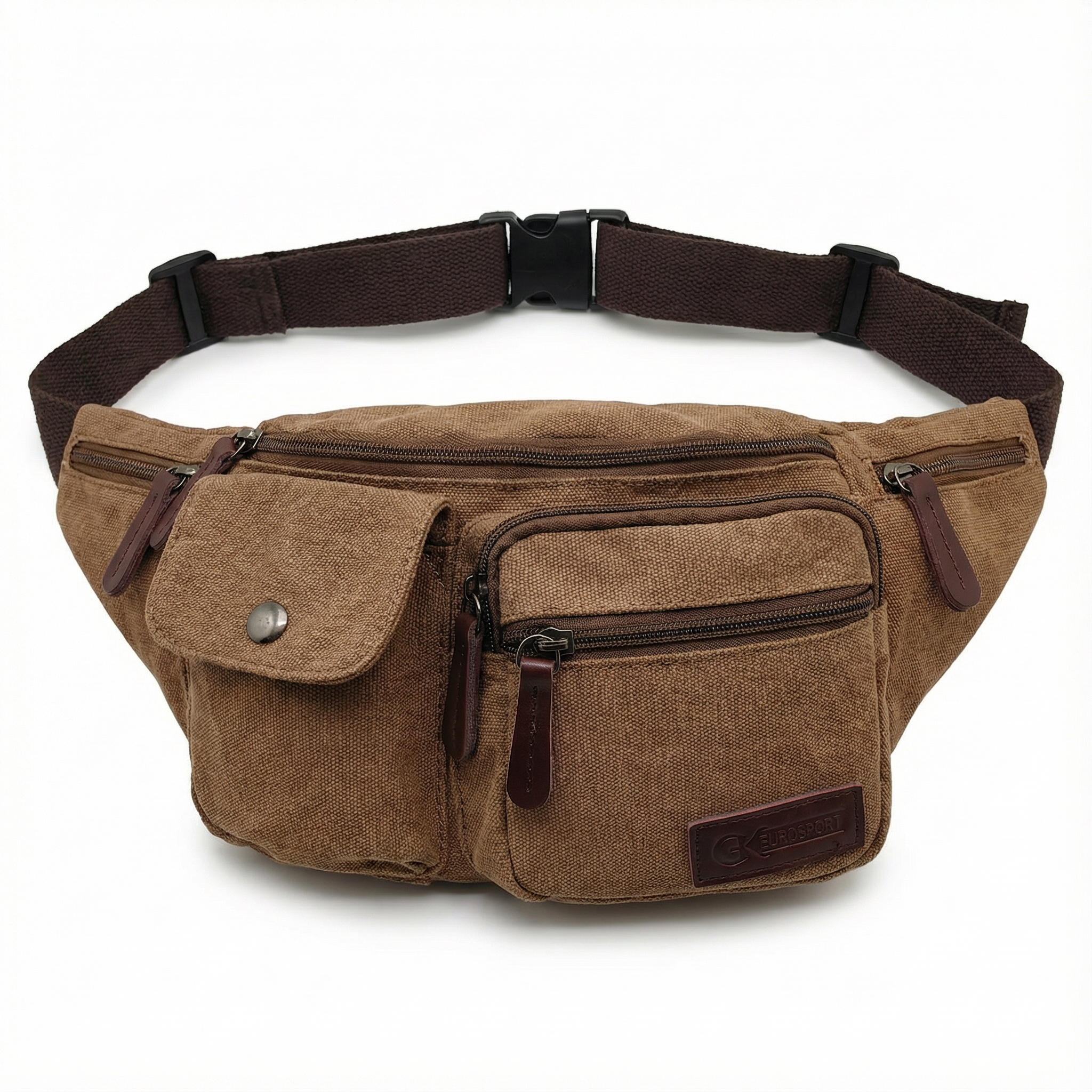 American Casual Multi-Pocket Canvas Chest Bag – Smart Storage, Adjus