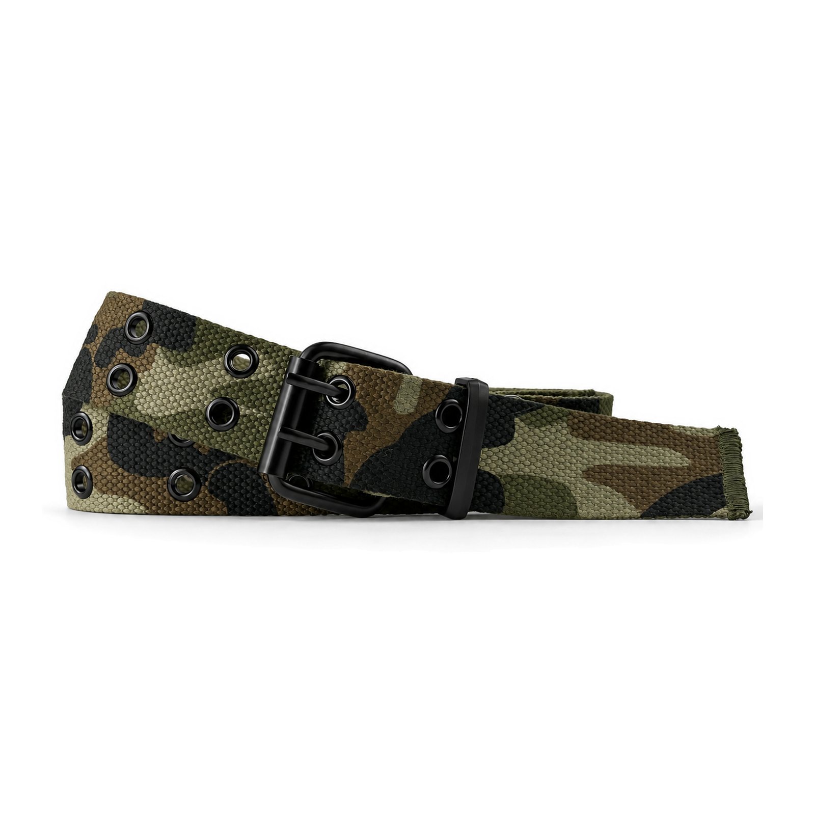Camo Unisex Cotton canvas (camouflage) Double pin buckle Belt 6116
