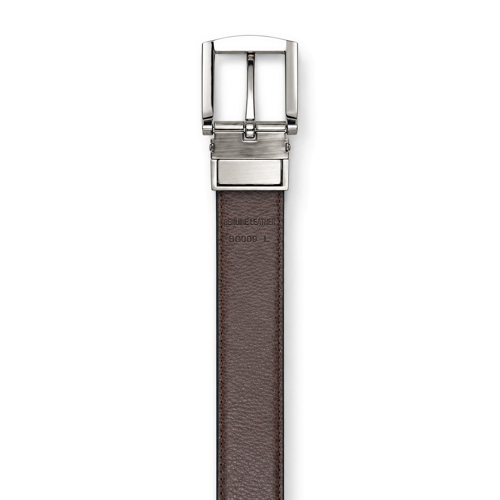 BG009 belt - Black/Brown - reverse-buckle-half