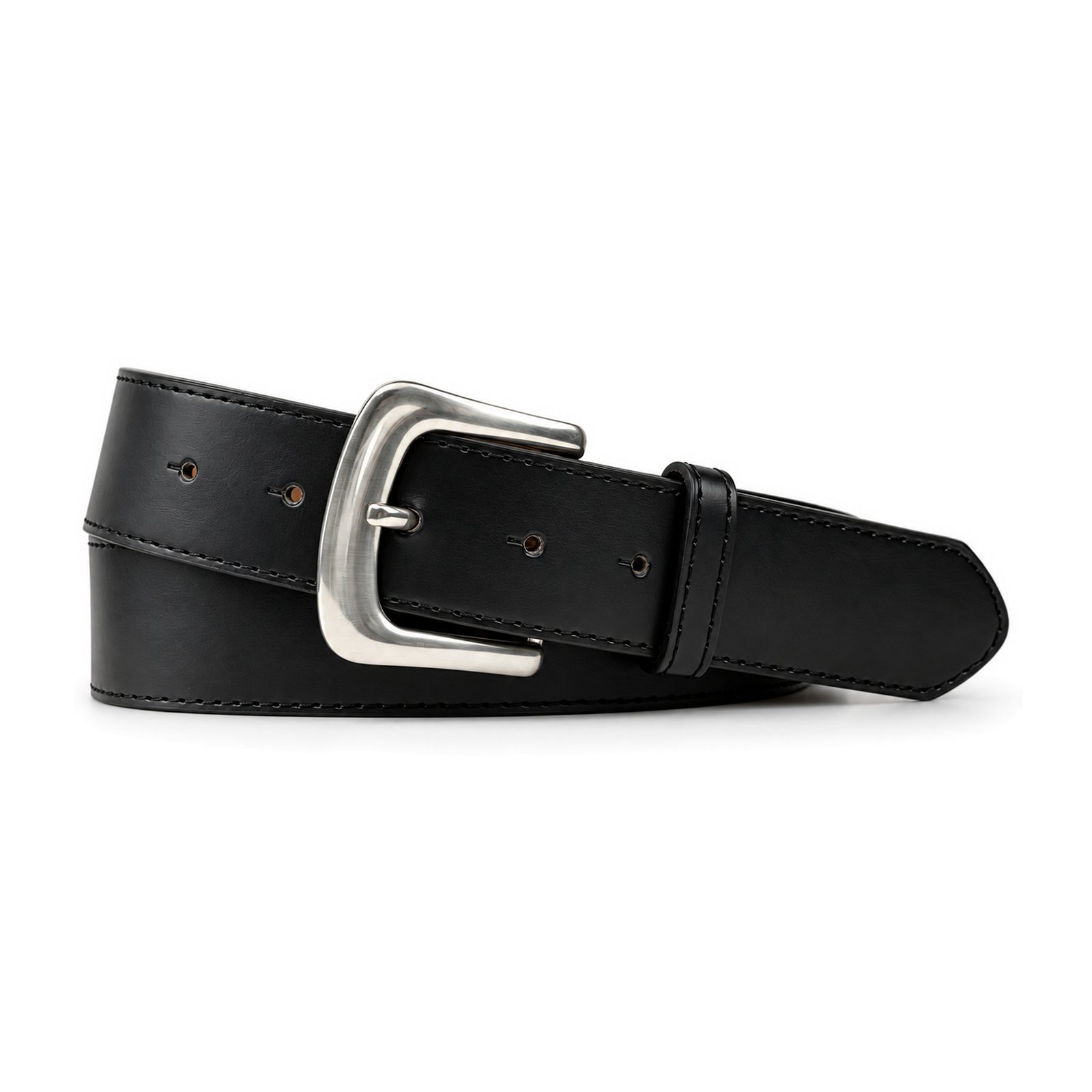 Black Men's PU / PU Pin buckle Belt MAP019A
