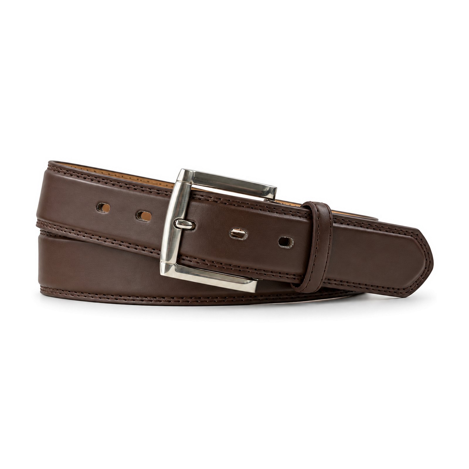 Light Brown Men's Faux leather Pin buckle Belt BW1015