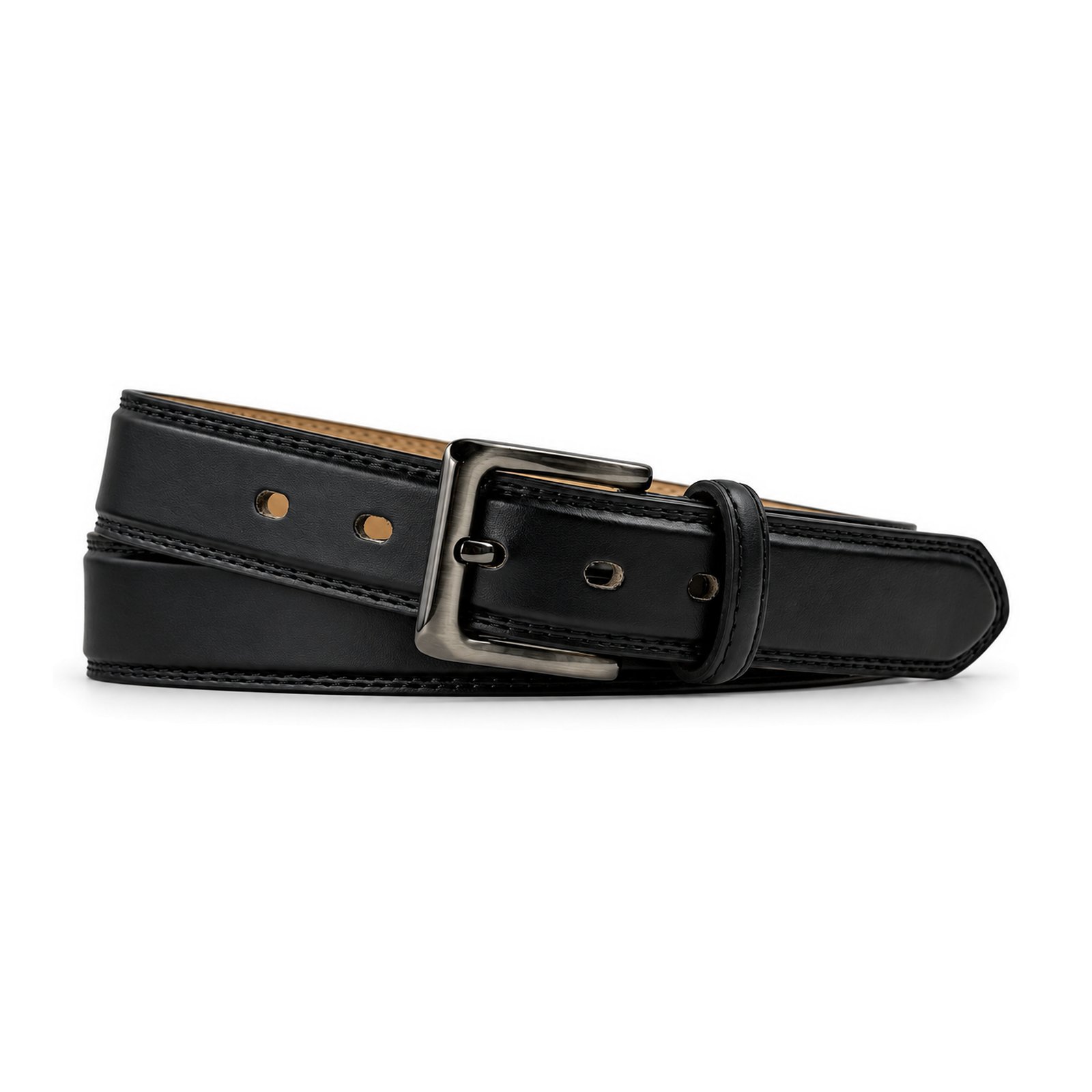 Black Men's Faux leather Pin buckle Belt BW9907