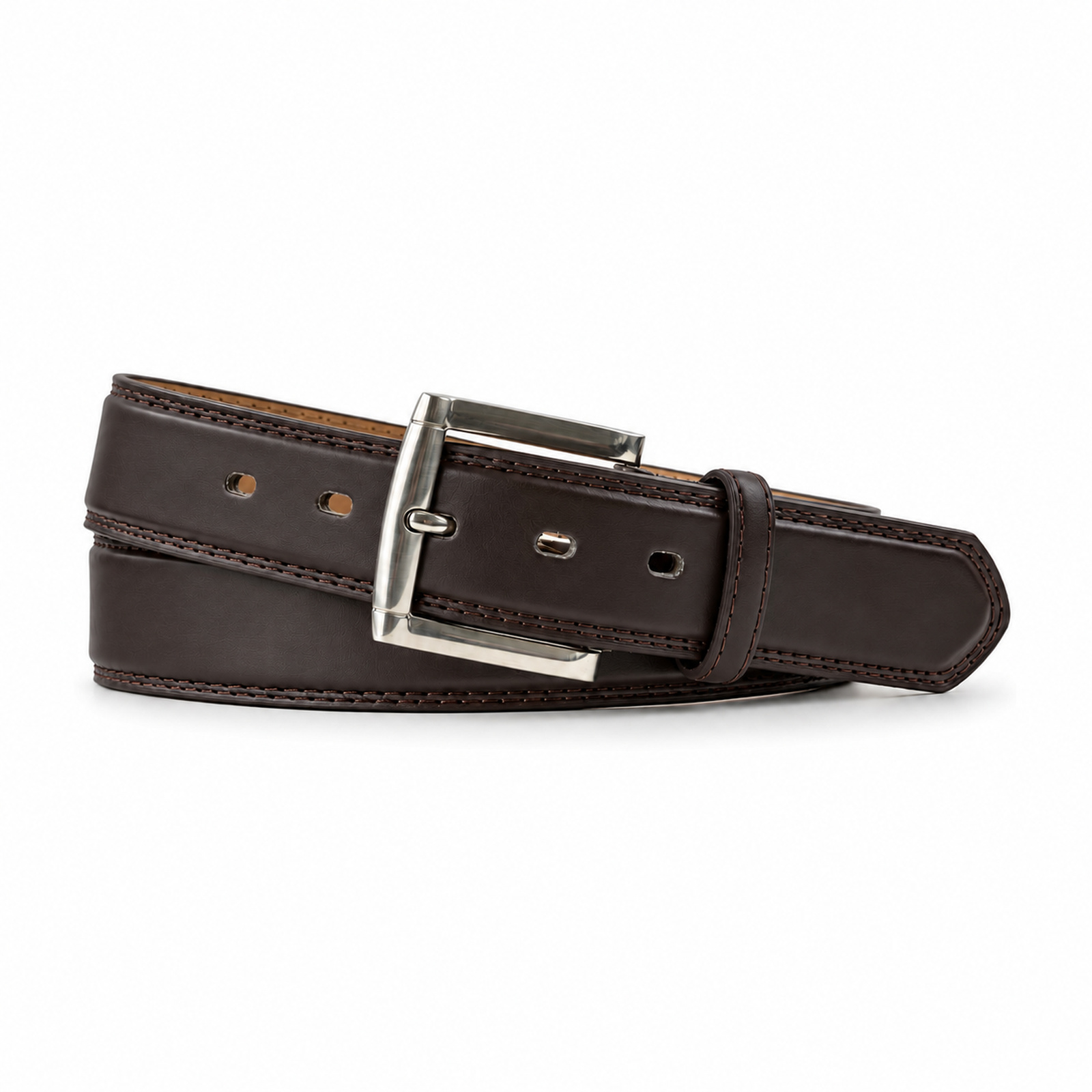 Brown Men's Faux leather Pin buckle Belt BW1015
