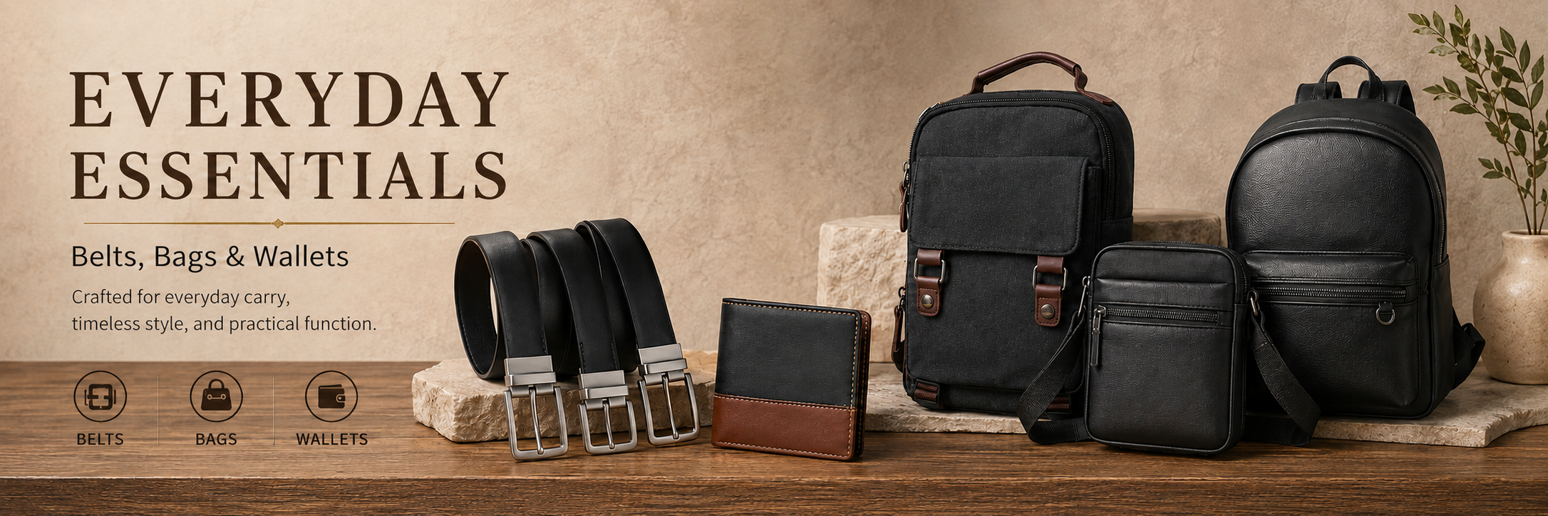 Everyday Essentials — Belts, Bags & Wallets