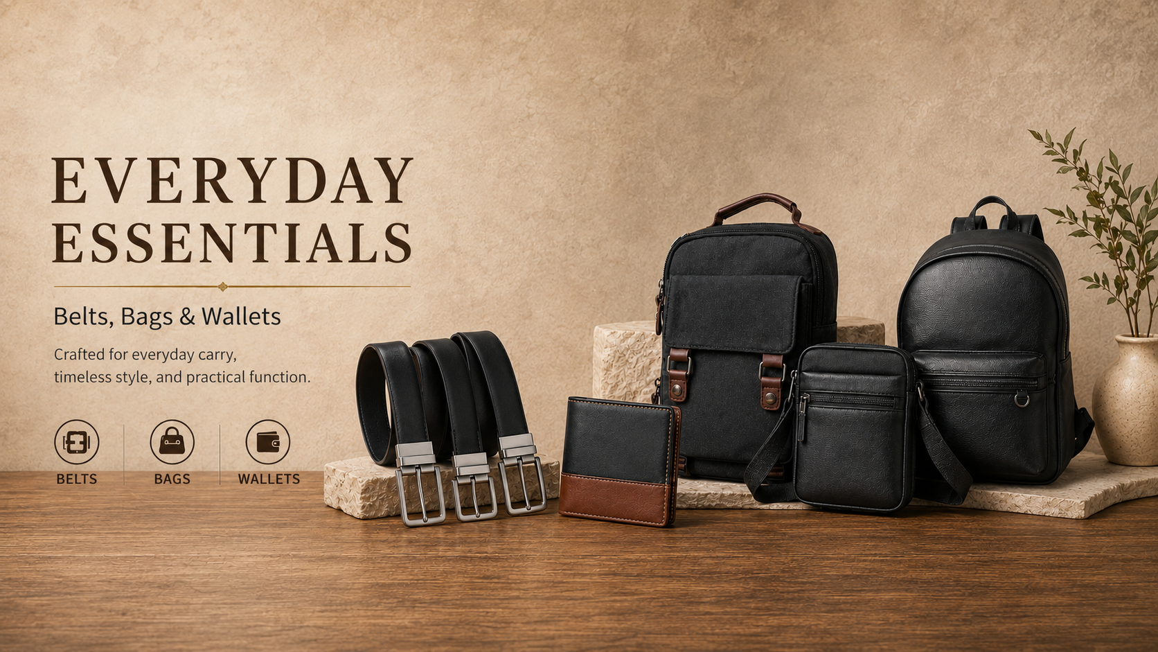 Everyday Essentials — Belts, Bags & Wallets